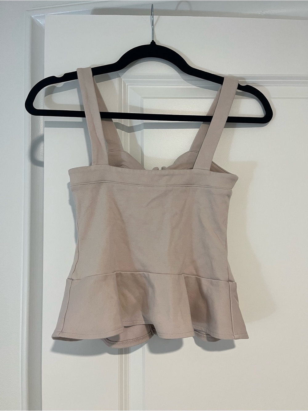 Blush Lace-Up Peplum Tank - Picture 2 of 2